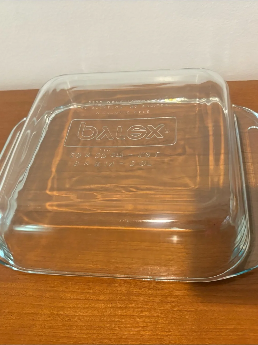 Vintage Pyrex 2222 Baking Square Dish Clear Glass 8x8x2 USA